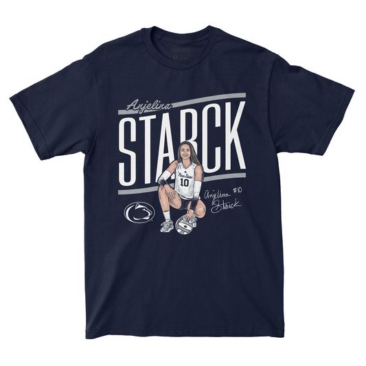 EXCLUSIVE RELEASE: Anjelina Starck Banner Name Navy Tee