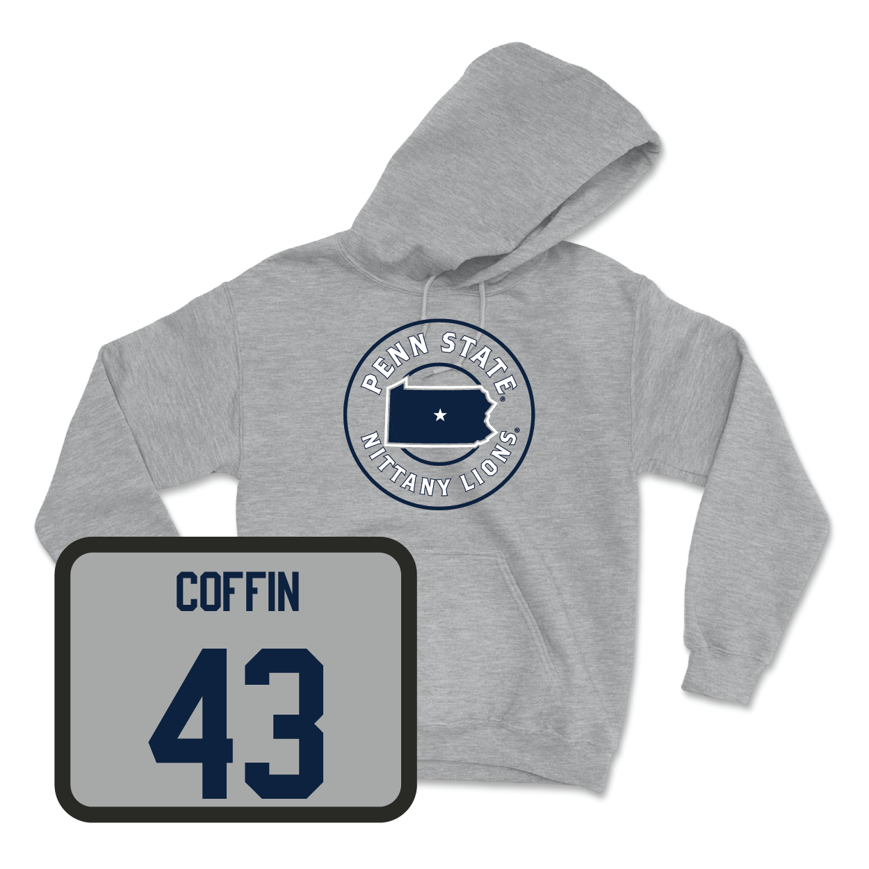 Sport Grey Baseball State Hoodie - Jacob Coffin