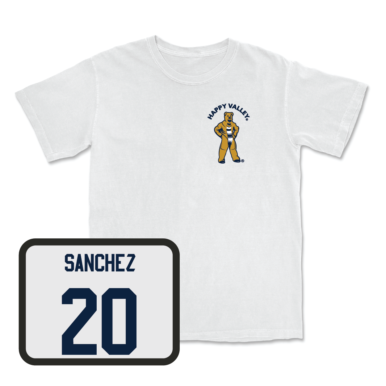 Baseball White Happy Valley Comfort Colors Tee - Frankie Sanchez